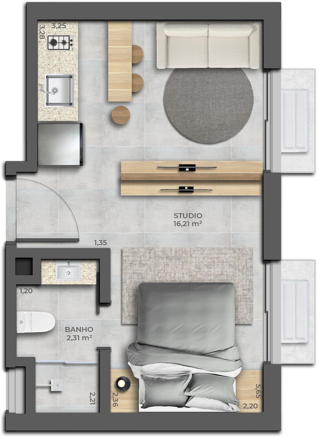 Apartamento, 1 quarto, 22 m² - Foto 25