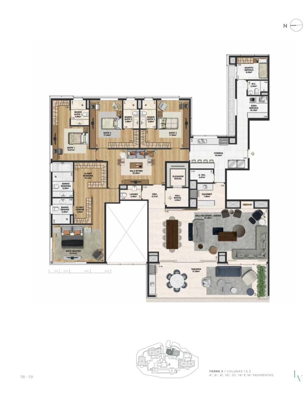 Apartamento à venda com 4 quartos, 328m² - Foto 5