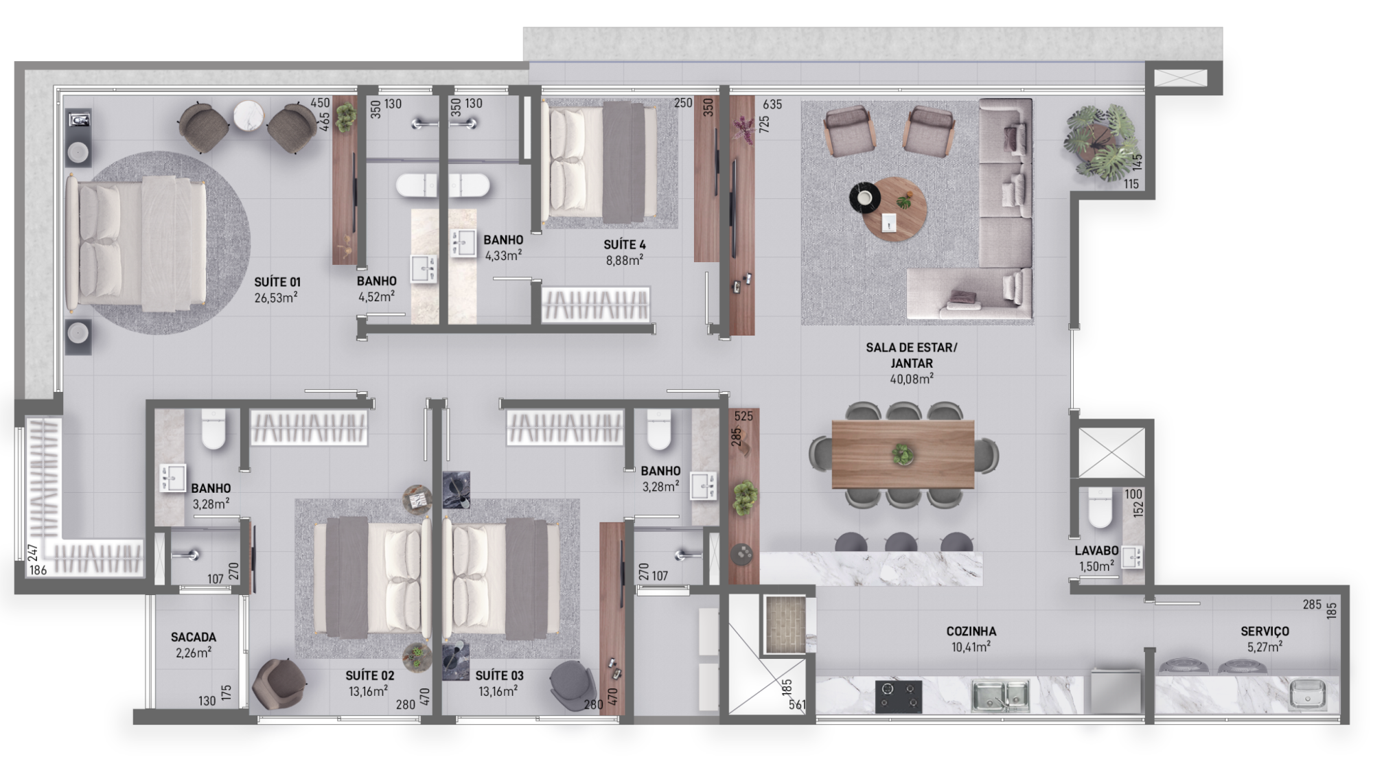 Apartamento, 3 quartos, 200 m² - Foto 24
