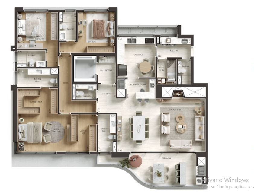 Apartamento, 3 suítes, à venda, 255 m², Cristal - Porto Alegre — foto 2