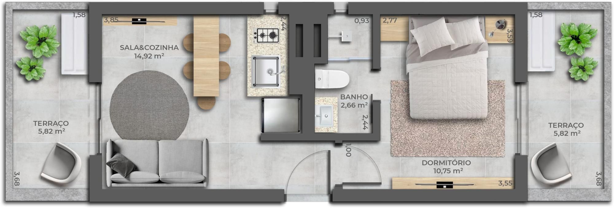 Apartamento, 1 quarto, 33 m² - Foto 26