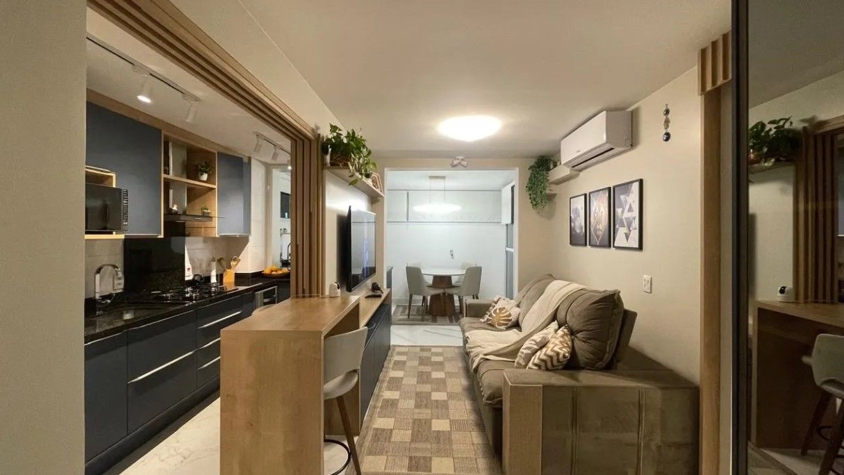 Apartamento com 02 quartos e 01 vaga fixa no Bairro Morro Santana