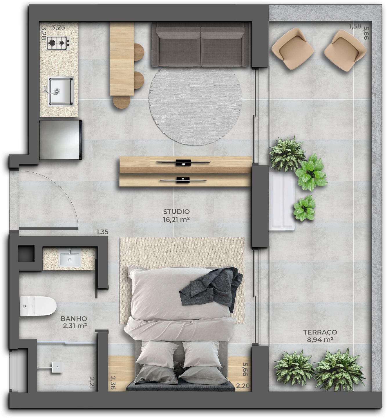 Apartamento, 1 quarto, 22 m² - Foto 28