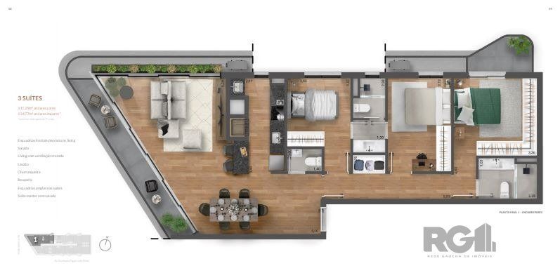 Apartamento à venda com 3 quartos, 114m² - Foto 19