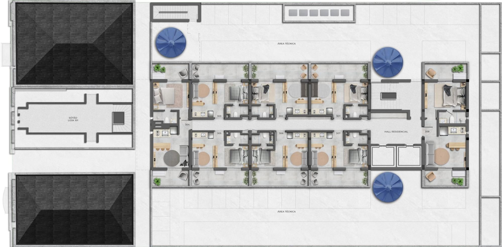 Apartamento, 1 quarto, 33 m² - Foto 17