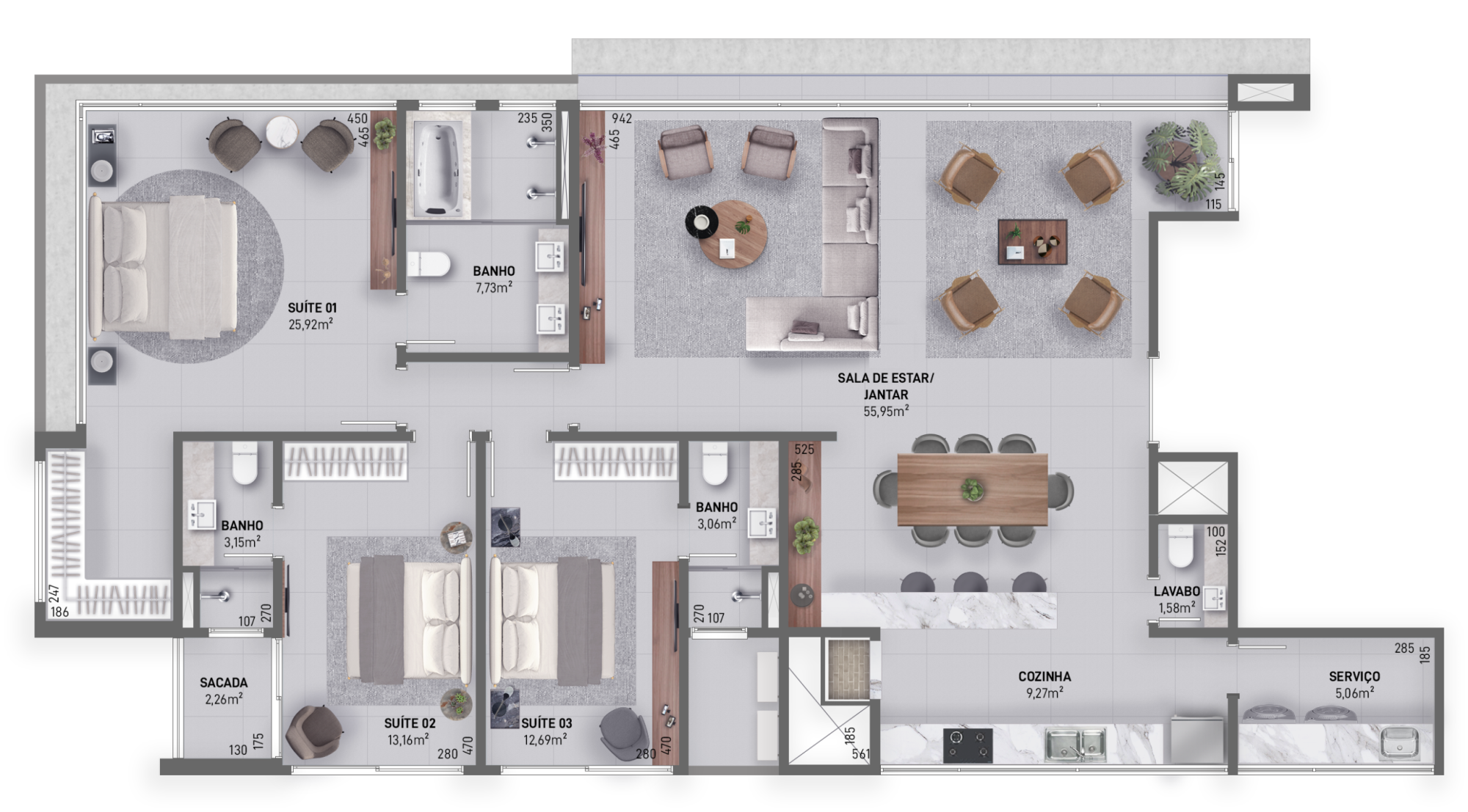 Apartamento, 3 quartos, 200 m² - Foto 21