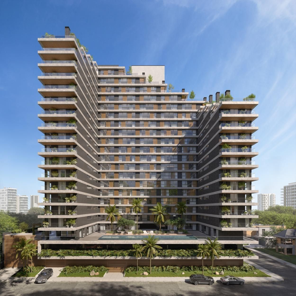 Apartamento tipo Studio na planta com 1 quarto, 1 banheiro e 1 vaga em torres.