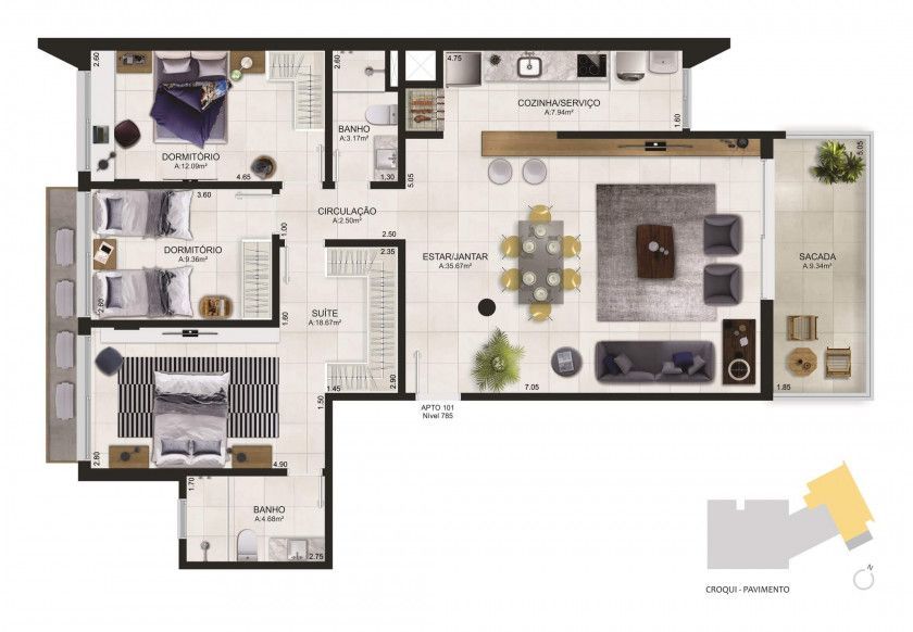 Apartamento, 2 quartos, 83 m² - Foto 13