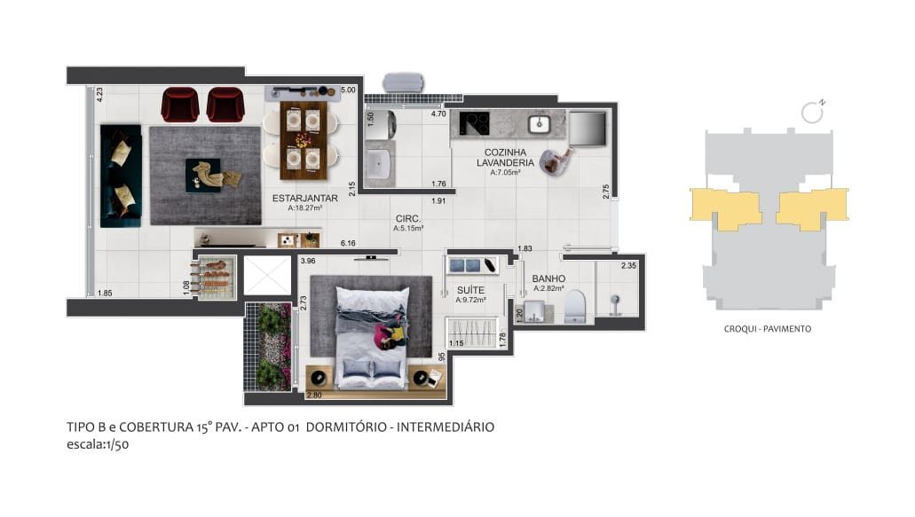 Apartamento, 1 quarto, 49 m² - Foto 19