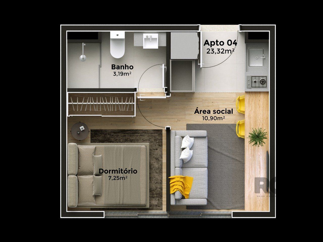 Apartamento, 1 quarto, 23 m² - Foto 16