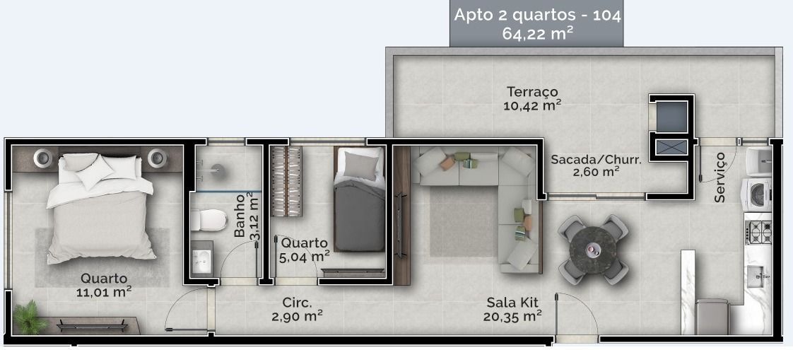 Apartamento, 2 quartos, à venda, 64 m², Carvoeira - Florianópolis — foto 2