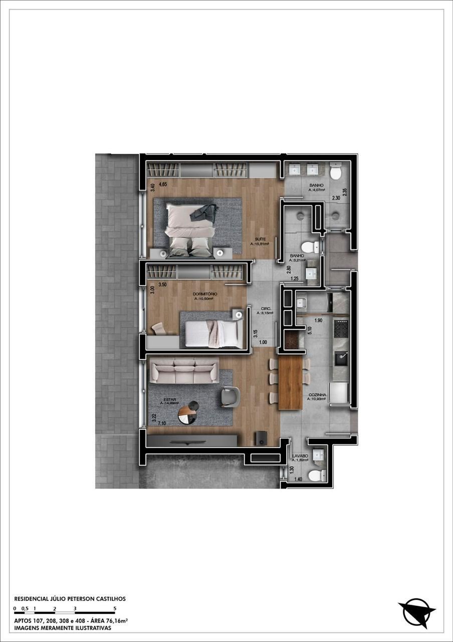 Apartamento, 2 quartos, 76 m² - Foto 8