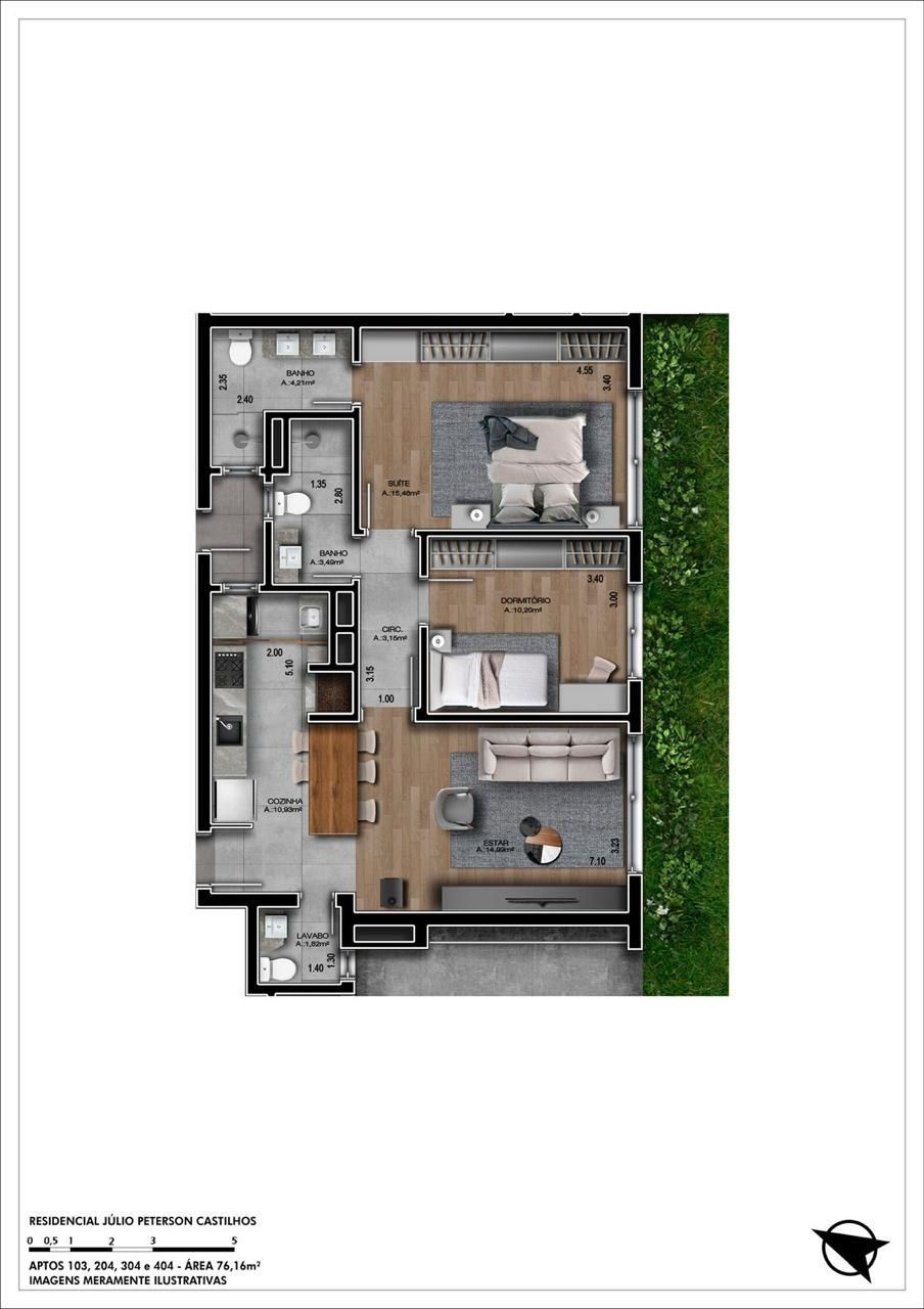 Apartamento, 2 quartos, 76 m² - Foto 8