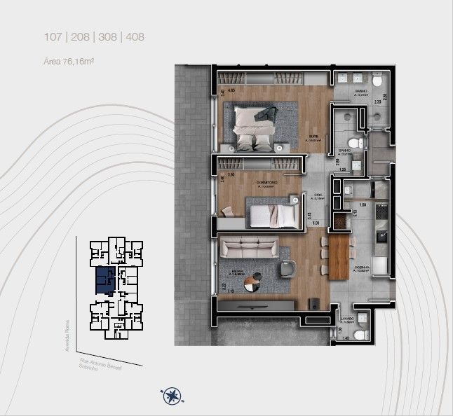 Apartamento, 2 quartos, 76 m² - Foto 9