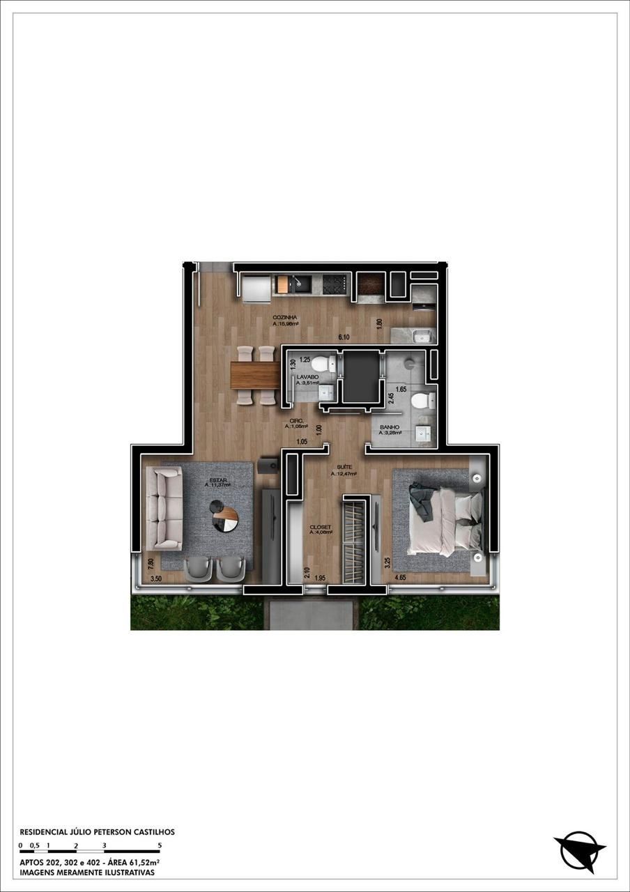 Apartamento, 1 quarto, 61 m² - Foto 9