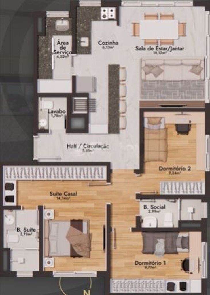 Apartamento, 3 quartos, 93 m² - Foto 15
