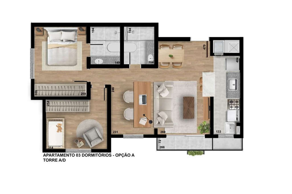 Apartamento, 3 quartos, 64 m² - Foto 11