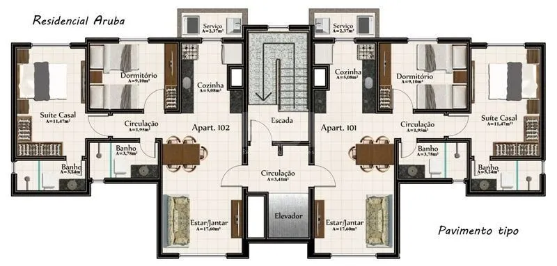 Cobertura, 2 quartos, 131 m² - Foto 2