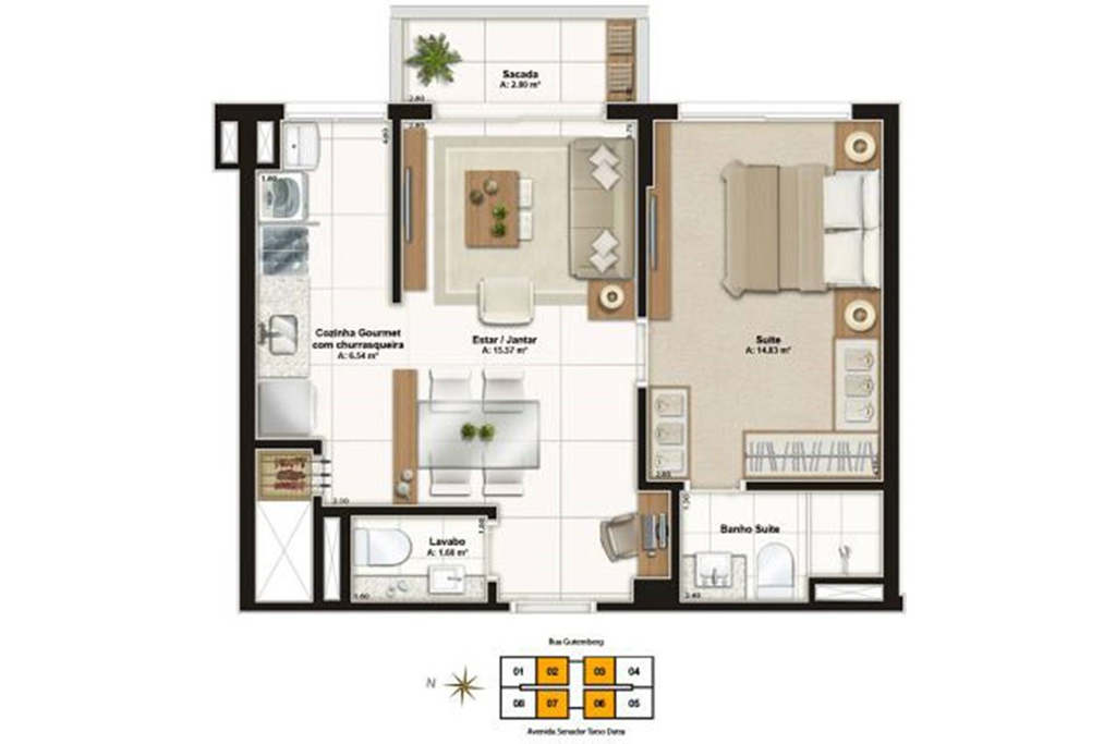 Apartamento, 1 quarto, 50 m² - Foto 20