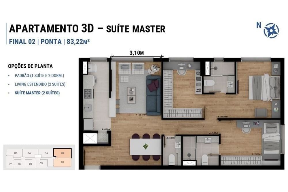 Apartamento, 3 quartos, 83 m² - Foto 10