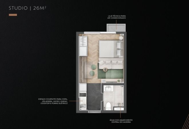 Apartamento, 1 quarto, 28 m² - Foto 14