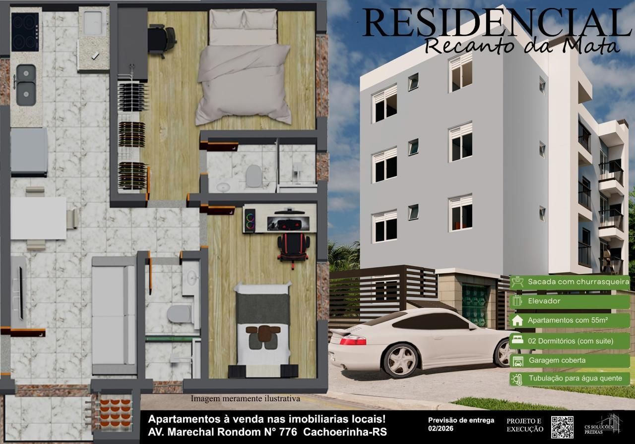Apartamento 2 quartos à venda, 55m², Vila Fátima - Cachoeirinha