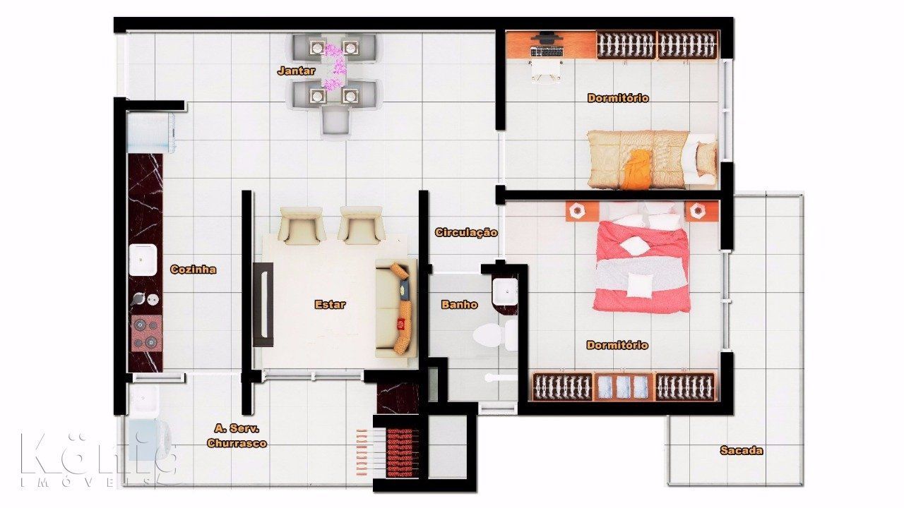 Apartamento 2 quartos à venda, 72m², Vila Bom Princípio - Cachoeirinha — foto 2