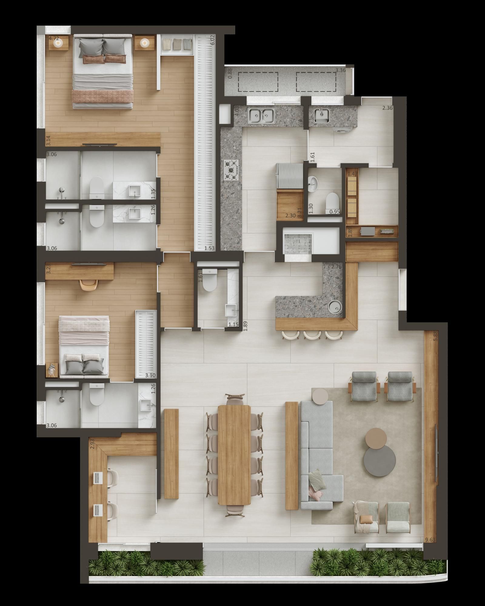 Apartamento, 3 quartos, 136 m² - Foto 10