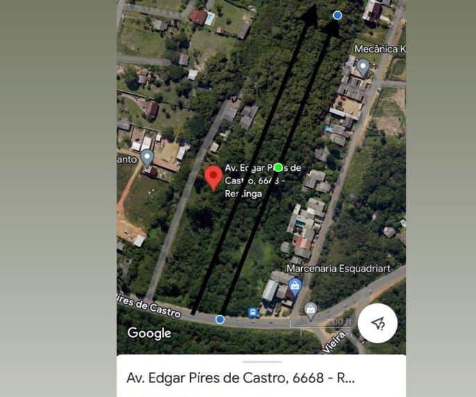Terreno Av Edgar Pires de Castro medindo 7982,61m²