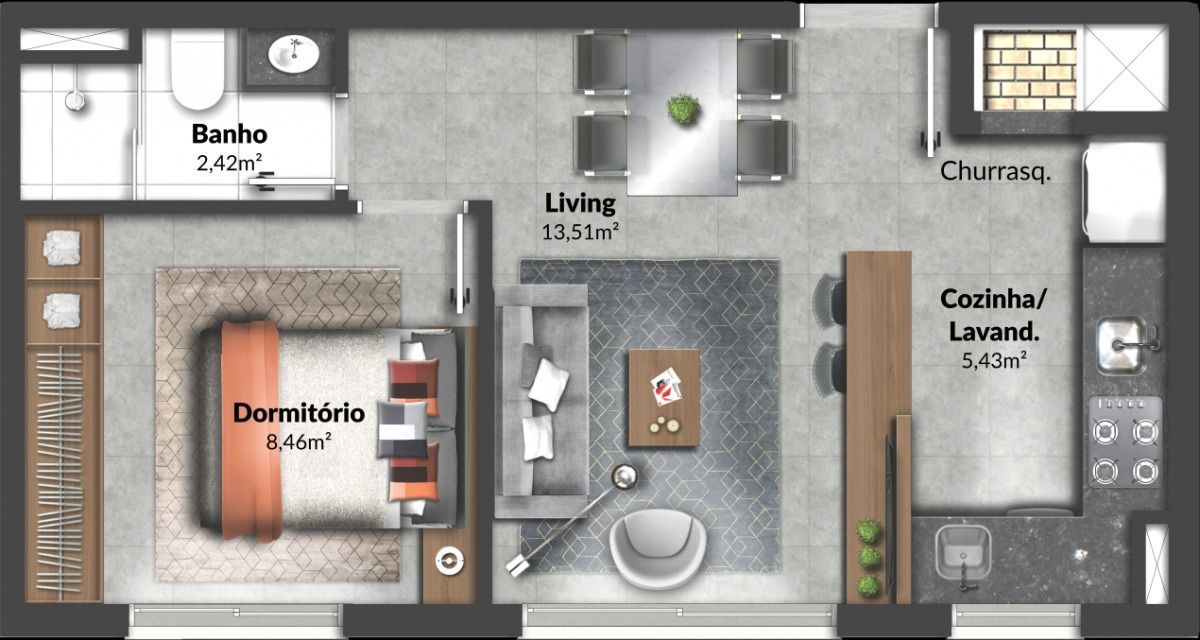 Apartamento, 2 quartos, 56 m² - Foto 12