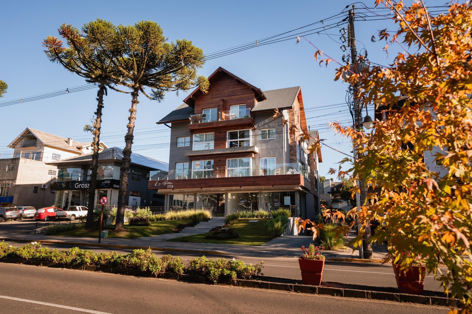 Apartamento 1 dormitório com churrasqueira em Gramado