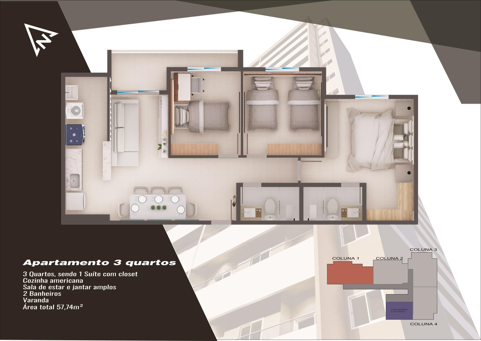 Apartamento à venda com 2 quartos, 48m² - Foto 10