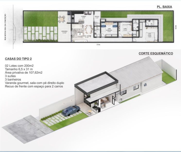 Casa, 3 quartos, 107 m² - Foto 11