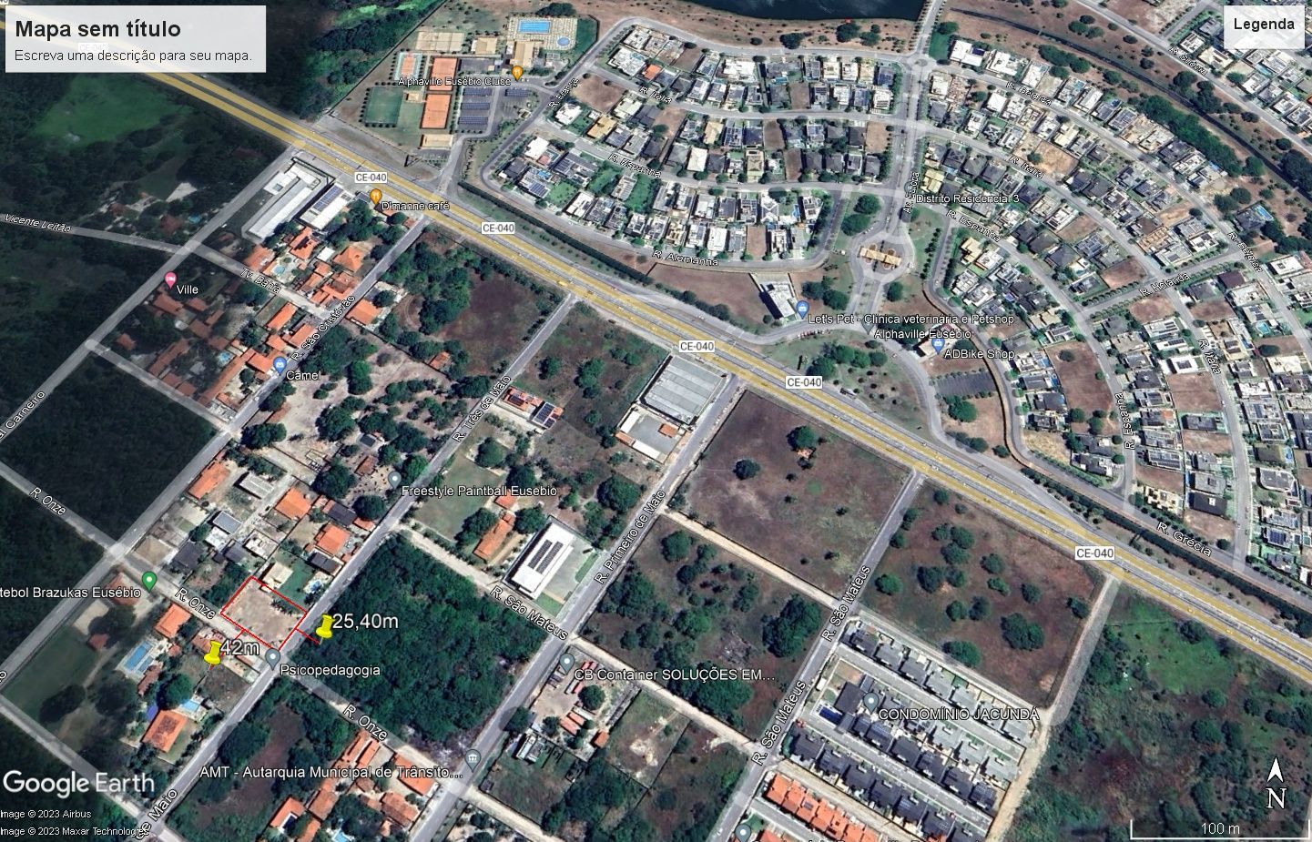 Lote/Terreno de 1071m² no bairro Mangabeira, em Eusébio | Eu Corretor