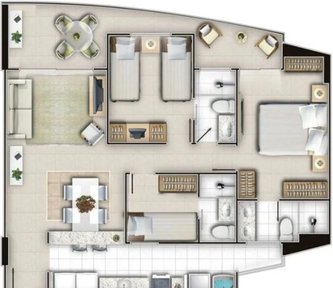Apartamento à venda com 3 quartos, 81m² - Foto 1