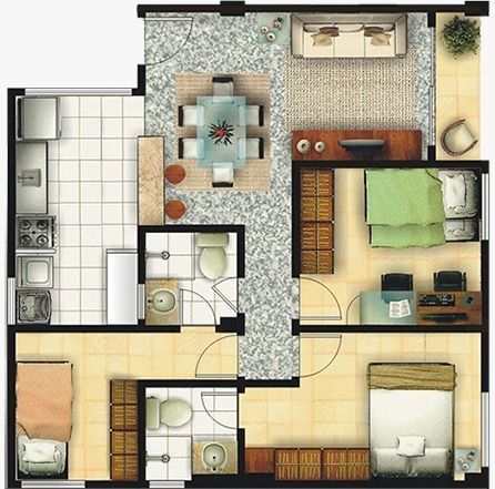 Apartamento, 3 quartos, 65 m² - Foto 2
