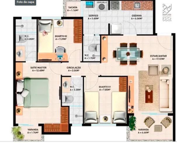 Apartamento, 3 quartos, 73 m² - Foto 28
