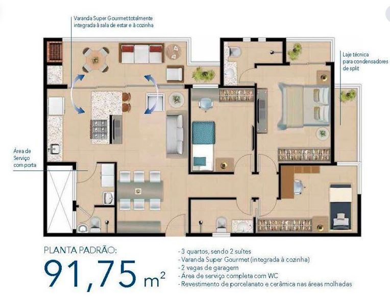 Apartamento, 3 quartos, 92 m² - Foto 29
