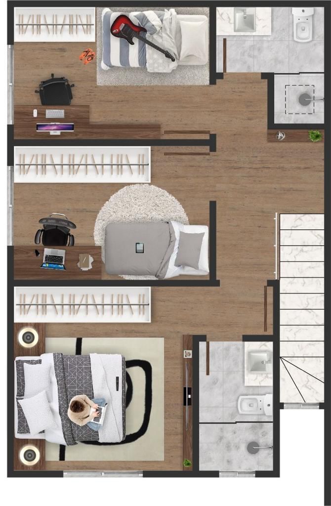 Sobrado, 3 quartos, 77 m² - Foto 8