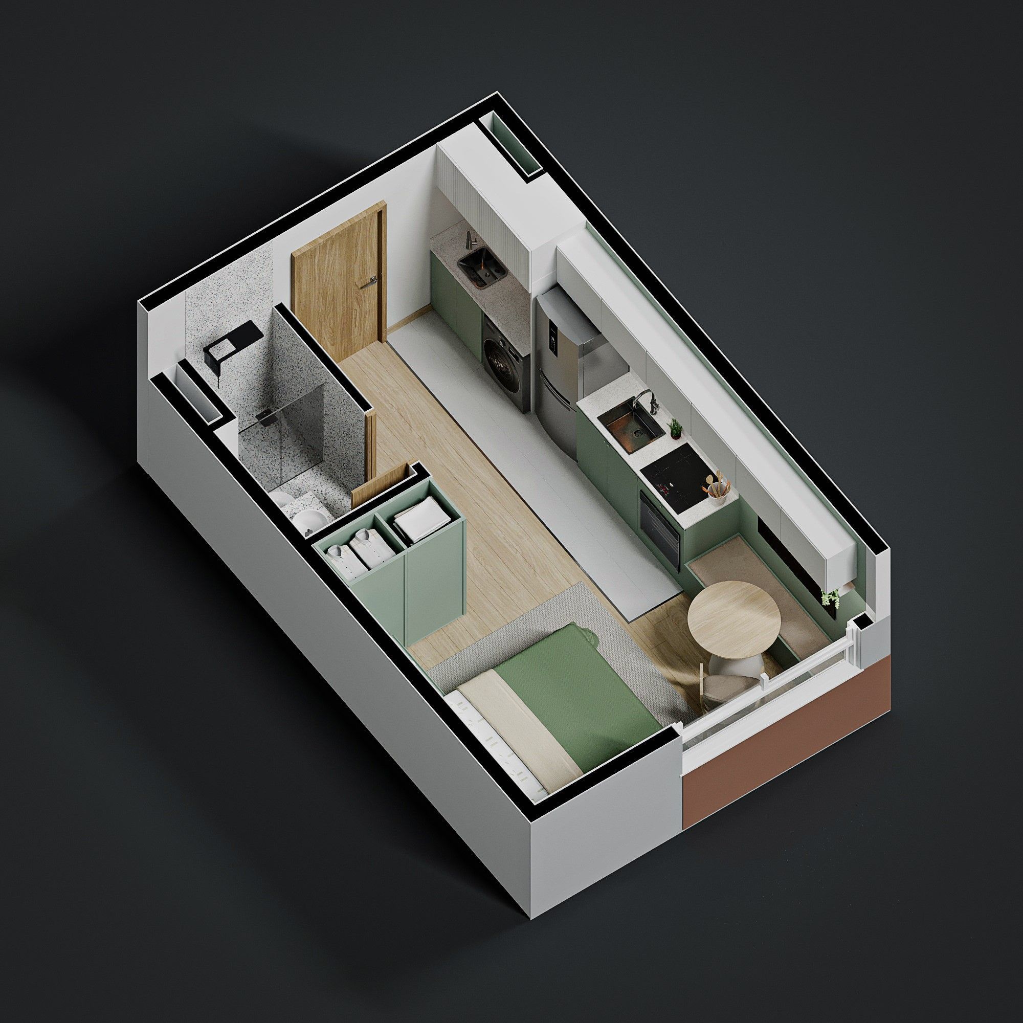 Apartamento, 1 quarto, 23 m² - Foto 2