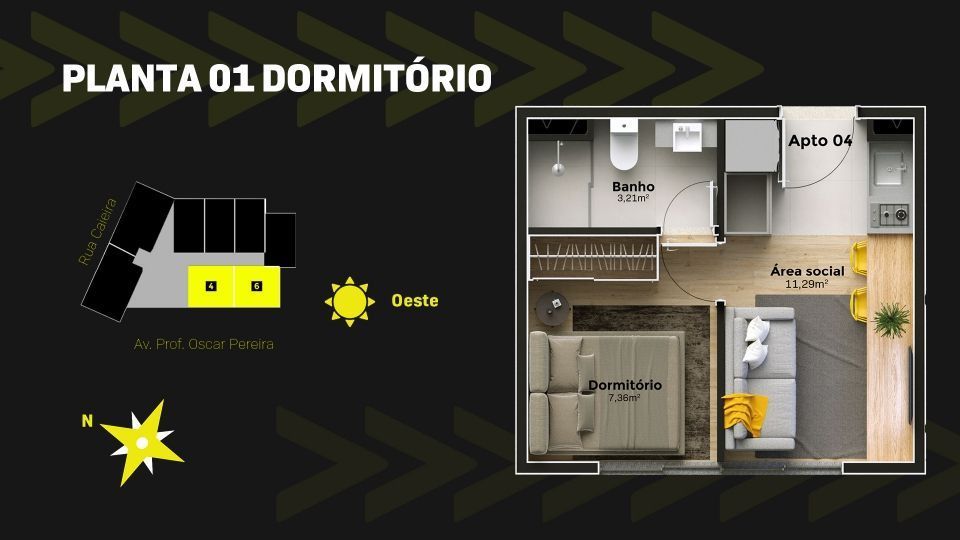 Apartamento, 2 quartos, 34 m² - Foto 17