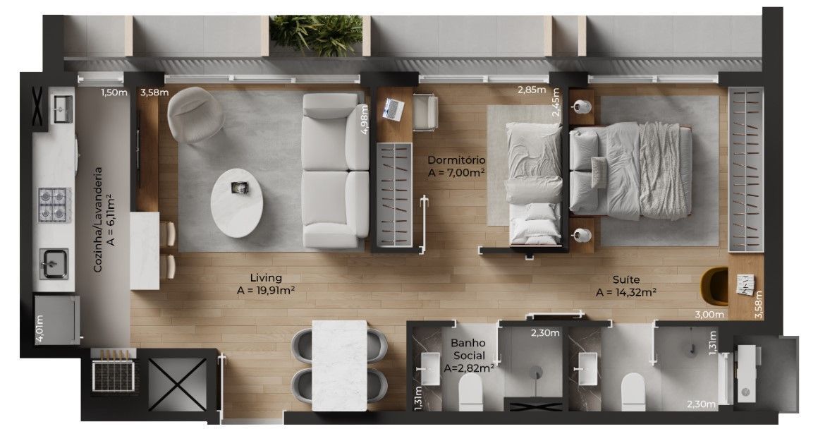 Apartamento, 2 quartos, 60 m² - Foto 23