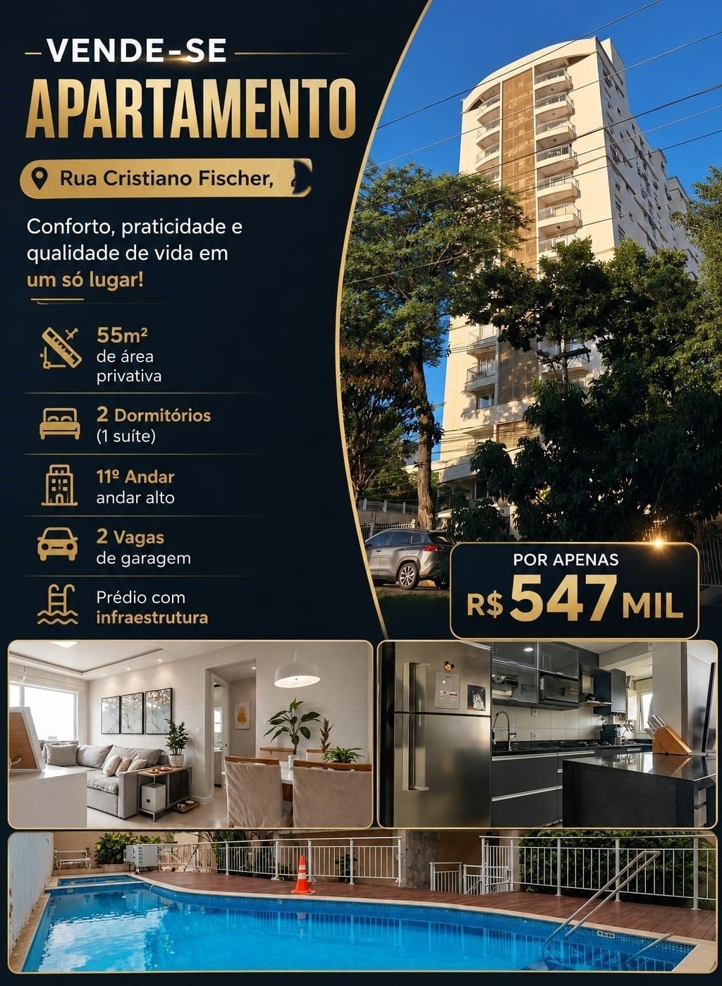 Apartamento, 2 quartos, 55 m² - Foto 1