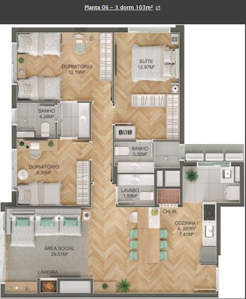 Apartamento, 3 quartos, 103 m² - Foto 34