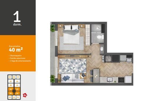 Apartamento, 1 quarto, 40 m² - Foto 4