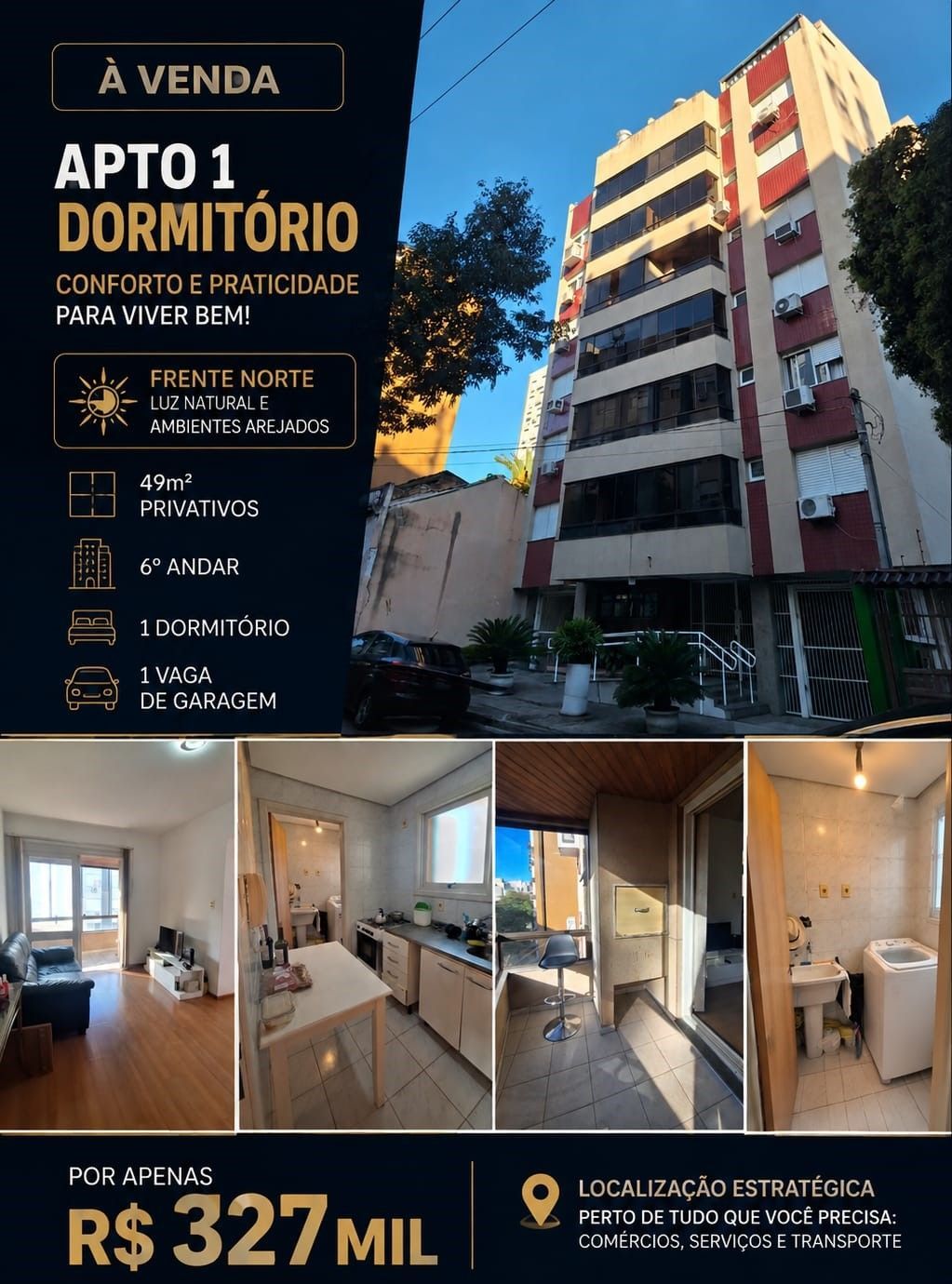 Apartamento, 1 quarto, 49 m² - Foto 1