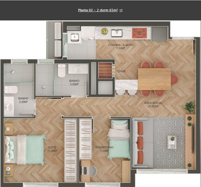 Apartamento, 2 quartos, 65 m² - Foto 34