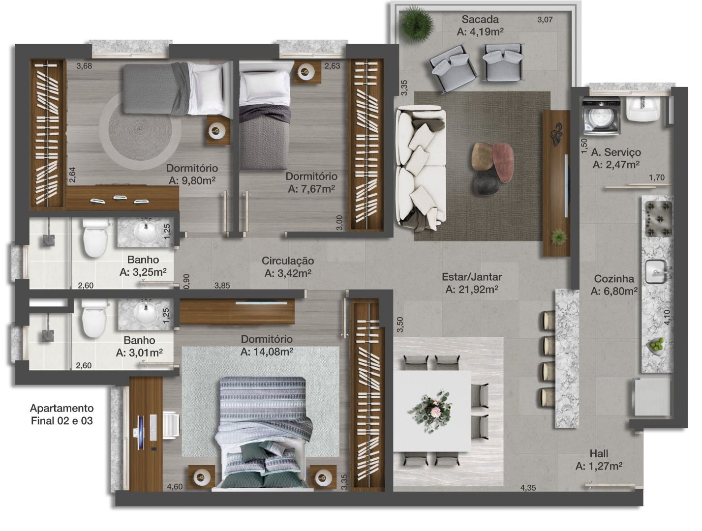 Apartamento à venda com 3 quartos, 91m² - Foto 12