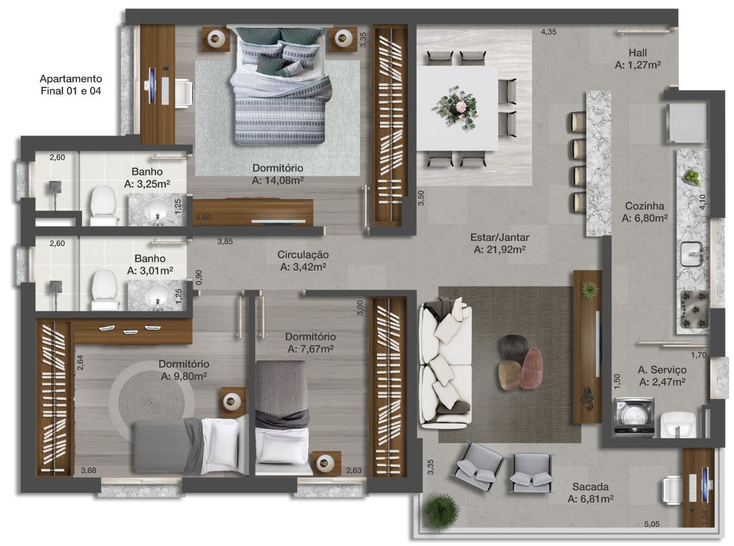 Apartamento à venda com 3 quartos, 91m² - Foto 13