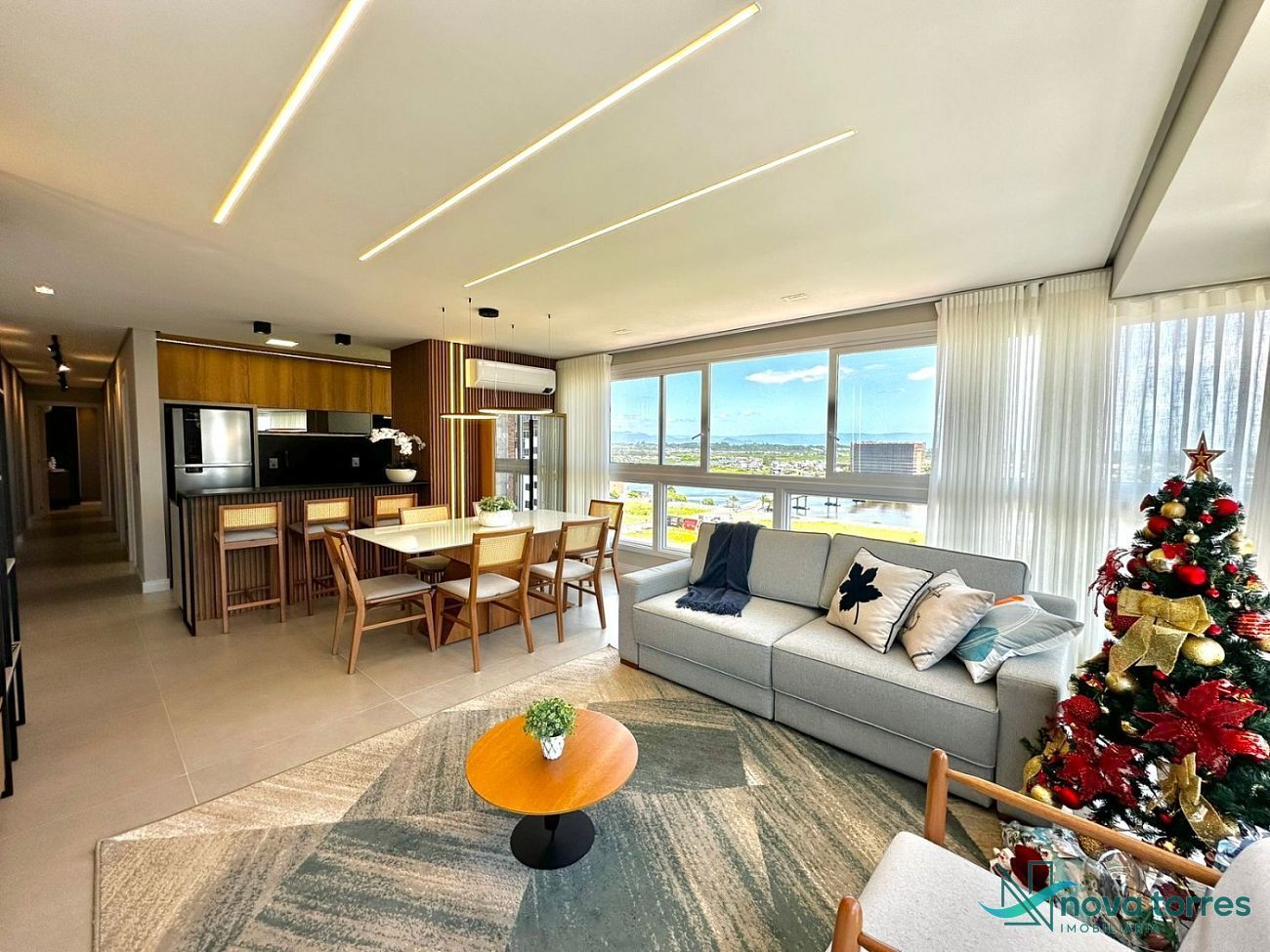 Apartamento Decorado com Vista Mar e Rio – Bairro Predial, Torres